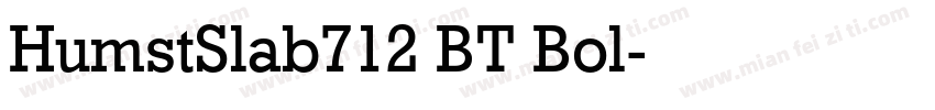 HumstSlab712 BT Bol字体转换